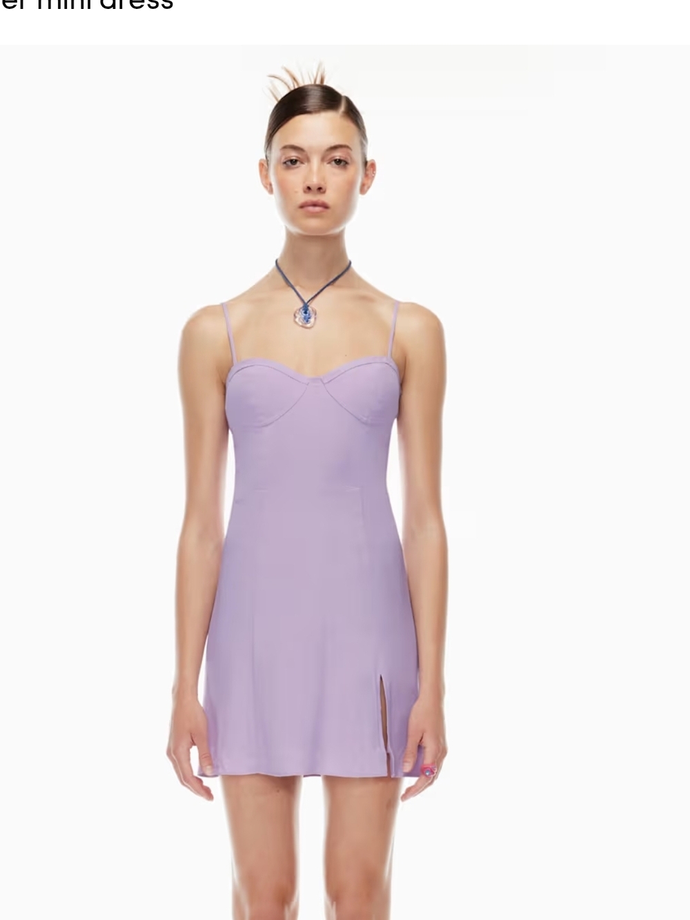 Lavender Spaghetti-Strap Mini Dress